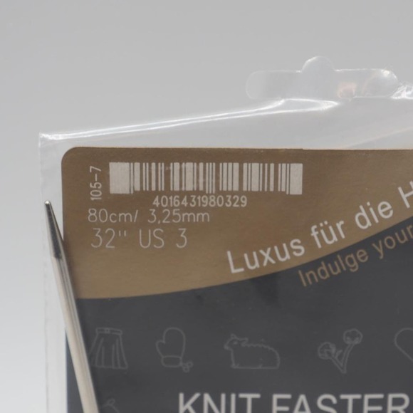 Addi Knitting Needle Circular Turbo Lace Tip Blue Cord 32" US 3 - Picture 2 of 2